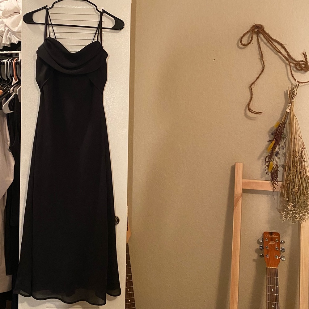 Flattering Semi formal black dress, size 8